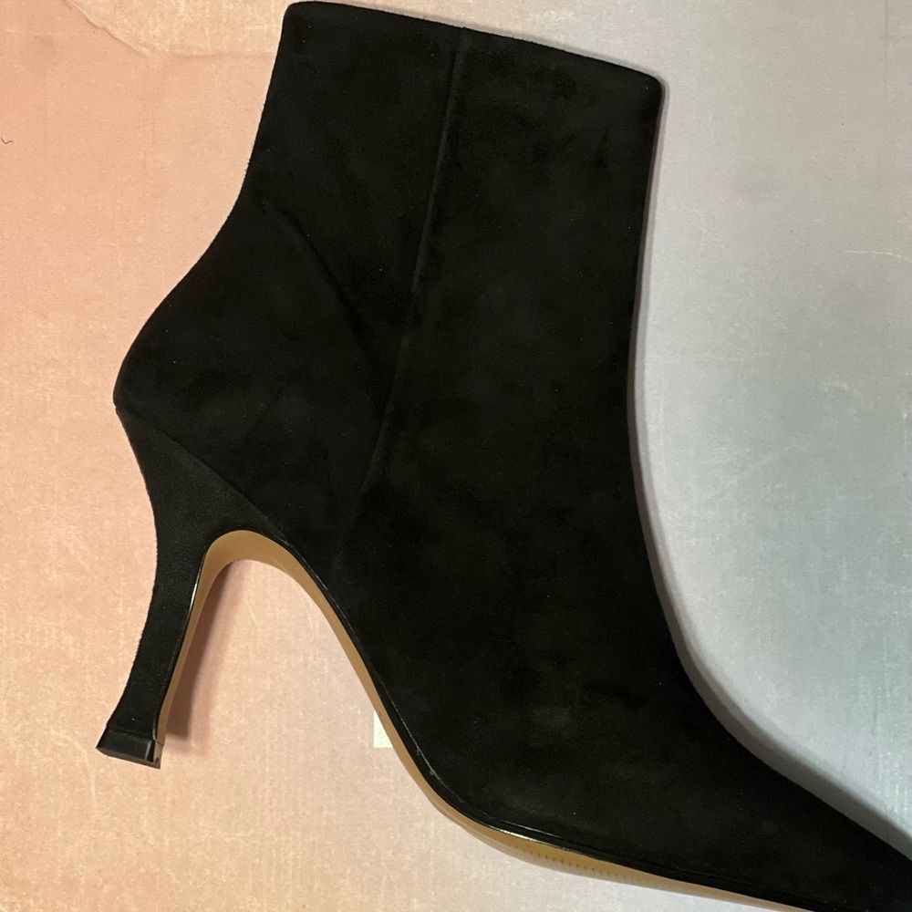 Lisa Vicky ART-V Black Kid Suede Ankle Boots | Heeled Booties Size 8.5 - Picture 5 of 7